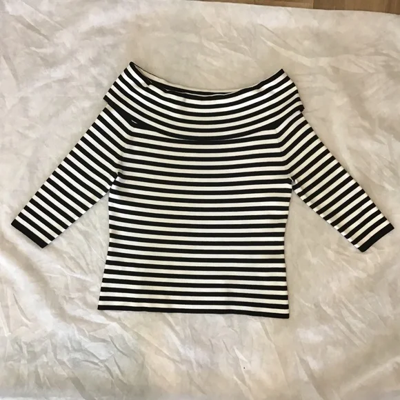 🖤 Venini Black & White Striped Sweater | Size XL 🖤 - Picture 1 of 5
